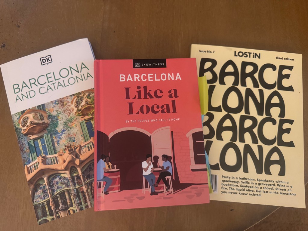 Image of guidebooks: Barcelona and Catalonia, Barcelona Like a Local and Lost in Barcelona 